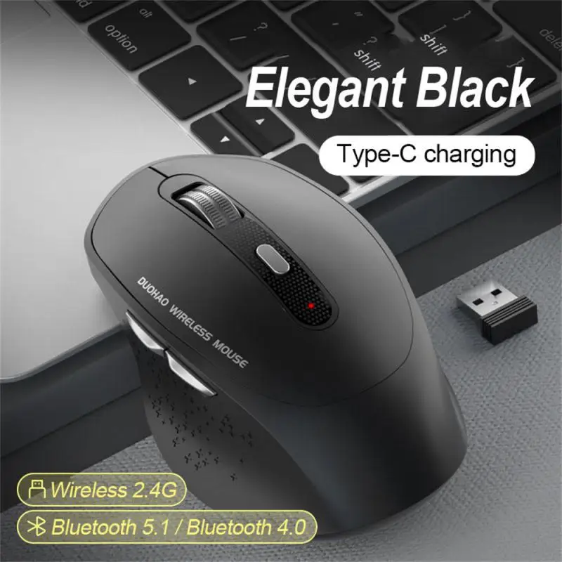 2.4 עכבר אלחוטי G עבור MacBook Windows PC שולחן העבודה של מחשב נייד USB Type-c נטענת אילם המשרד עכבר גיימר 800-1600dpi 6 כפתורים