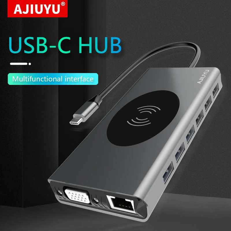 USB C-HUB כדי 4K HDMI, RJ45 SD/TF רב USB3.0. נמל מהר תשלום מתאם מסוג-C 3.1 עבור iMac Pro 21.5 24 27 iMac mini Dock ספליטר