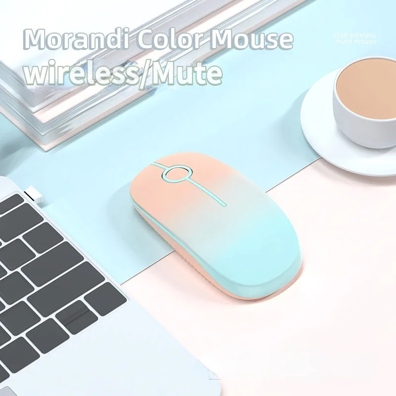 2023 אופנה חדשה צבע ורוד כחול האלחוטי של 2.4 G עכבר מחשב, עכבר המשחקים 1600 Dpi שקטה עכבר ארגונומי האהוב.
