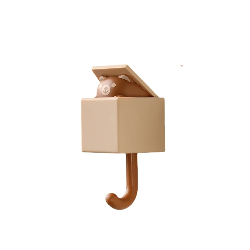 חתול חמוד אי-חוצה תלויים ווים אי-סימון ציפורניים-בעלי חיים חינם ווים בכניסה מפתח חזק דביק אביזרים למטבח