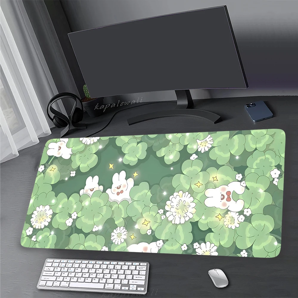 Kawaii חמוד משחק מחשב גדול משטח עכבר המשחקים XXL Mousepad גיימר השולחן מחצלת מקלדת רפידות העכבר מחצלת צמח שטיח 900x400mm
