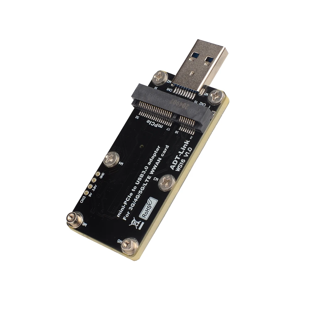 USB 3.0 Mini-PCIe MPCIe 5G 4G 3G LTE מודול מתאם אלחוטי ממיר כרטיס Mini PCI-e 3.5 V 3א עם סטנדרט כפול, חריץ ה-SIM