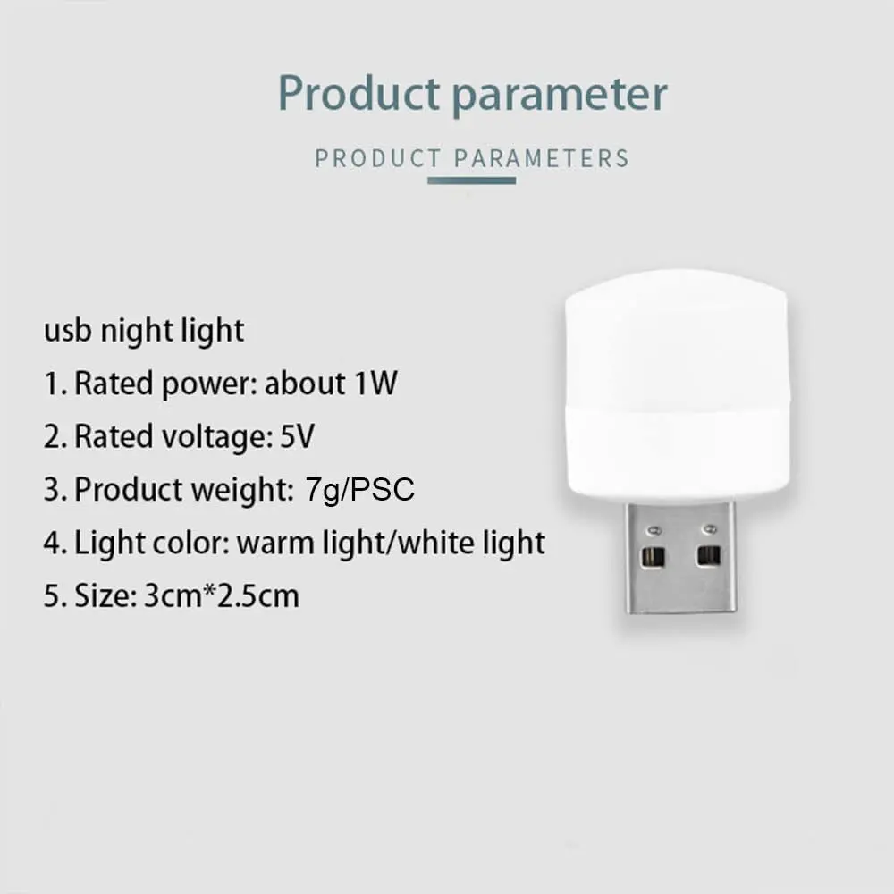 מחבר ה-USB מנורה למחשב נייד כוח טעינה USB ספר קטן מנורות LED הגנה על העין בקריאה אור עגול קטן לילה אור אור