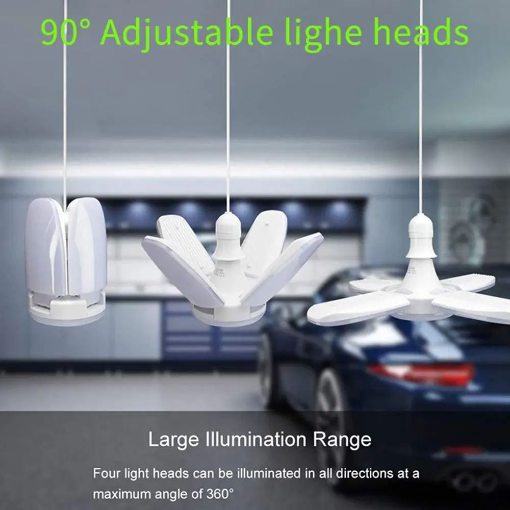E27 הביתה עיוות מתקפל 85-265V מנורת LED בהירות, אורות המנורה סדנת הנורה תעשייתי תאורה אור תקרת LED