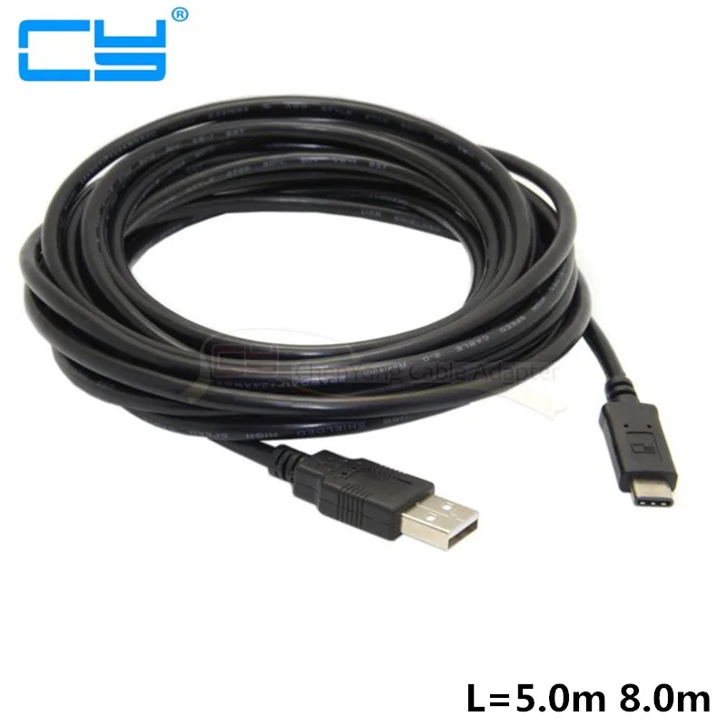 5m/16FT 8m USB-C 3.1 Type C USB-C type-c ל-USB 2.0 זכר נתונים טעינה כבל ארוך על Mate9 P9 & Tablet & Mobile Phone
