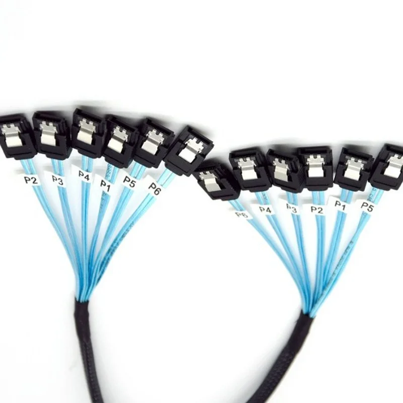 2 סוגים SATA III כבל 12Gbps 7pin נקבה ישר ישר זווית נשית כבל נתונים עם נעילת בריח 0.5 m 1m כחול