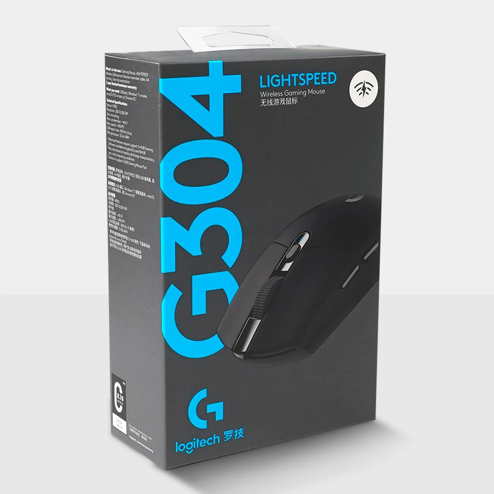 Logitech המקורי G304 המהירה כמהירות האור אלחוטית עכבר משחקים עם הגיבור 12K חיישן, 12000 DPI, 6 כפתורים הניתנים לתכנות, על לוח חחח CF