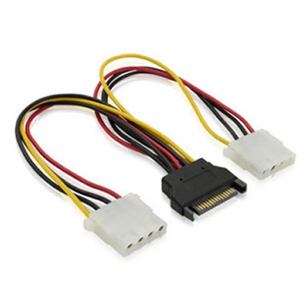 1~5PCS Pin Molex IDE 2 Serial ATA הנהג קשה כבל החשמל SATA-Y ספליטר כפול כונן קשיח-הדיסק סיומת כבל מתאם