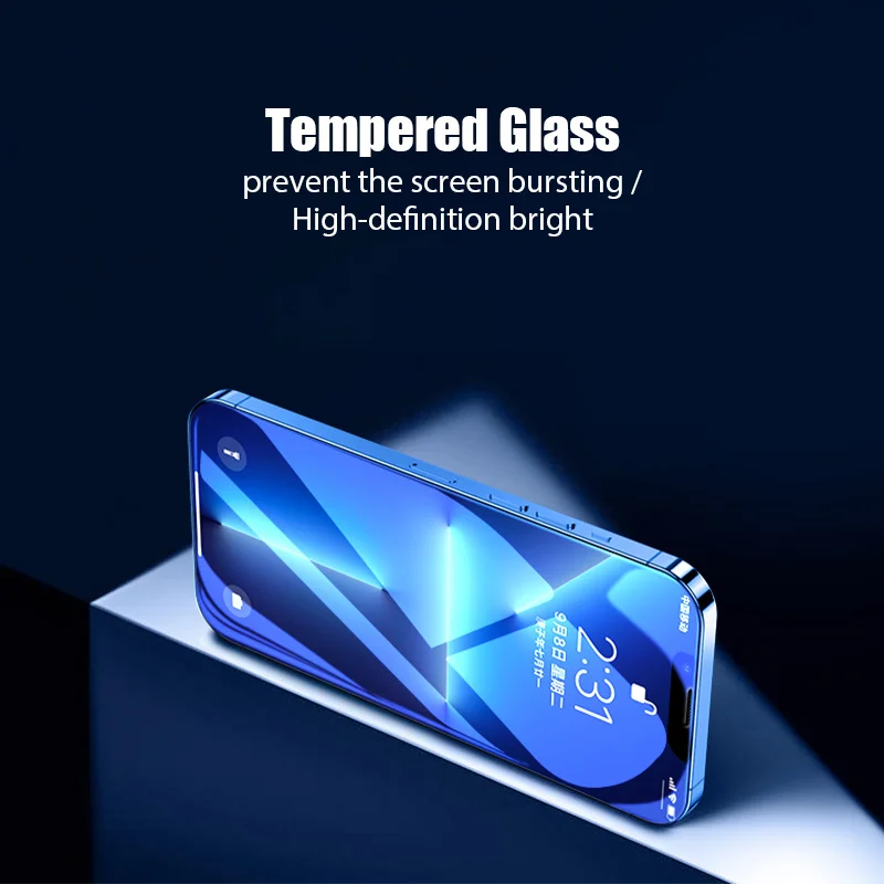 3Pcs זכוכית מחוסמת לאייפון 11 12 13 14 Pro XR-X XS מקס מגן מסך עבור iPhone 14 Pro מקס Mini 6 6S Plus SE זכוכית