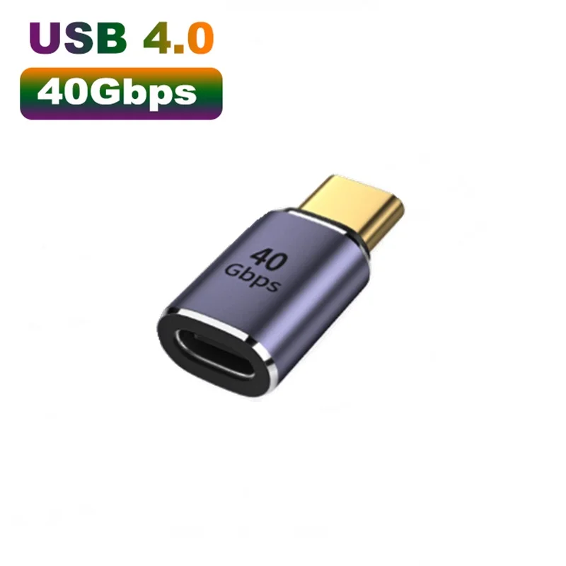 USB 4 40Gbps מתאם U-צורה ברק USB 3 C זכר ונקבה 5A 100W טעינה מהירה ממיר 4k 8K USB4 סוג C נתונים מתאם