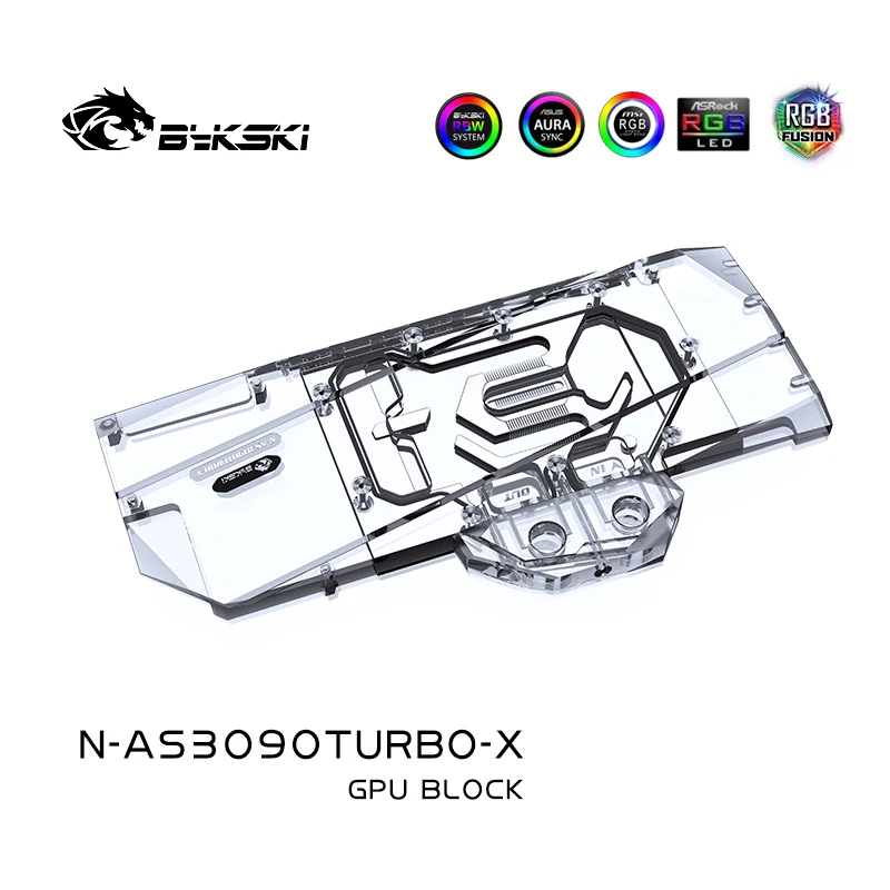 Bykski GPU מים לחסום עבור ASUS RTX3090/3080ti טורבו כרטיס וידאו מקורר/עם אם-אחוריים נחושת רדיאטור coolling,N-AS3090TURBO-X