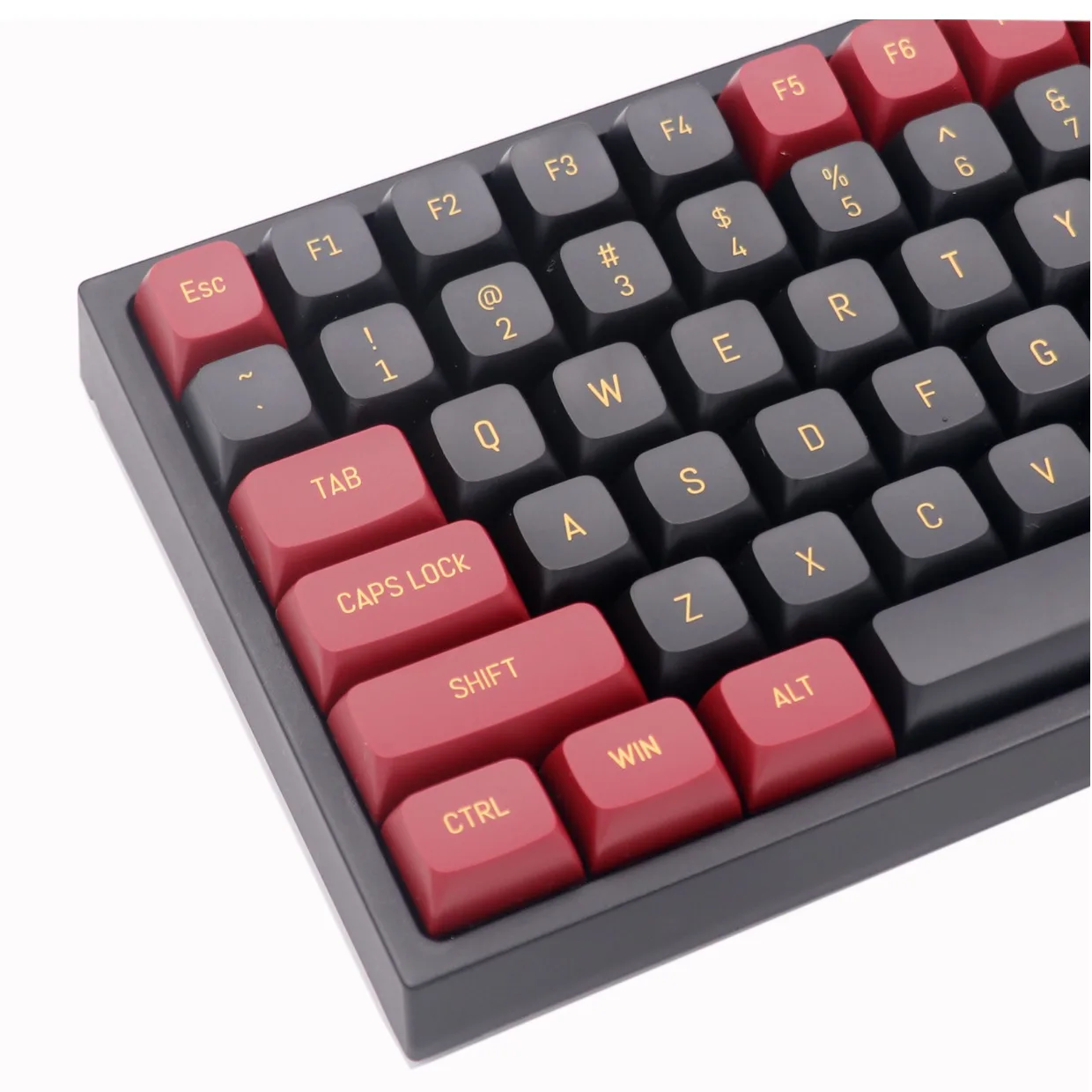 149 מפתחות שחור אדום CSA פרופיל PBT כפול Keycaps על דובדבן Mx מתג מכני מקלדת Keycap מותאם אישית מקש Caps DIY Gk61
