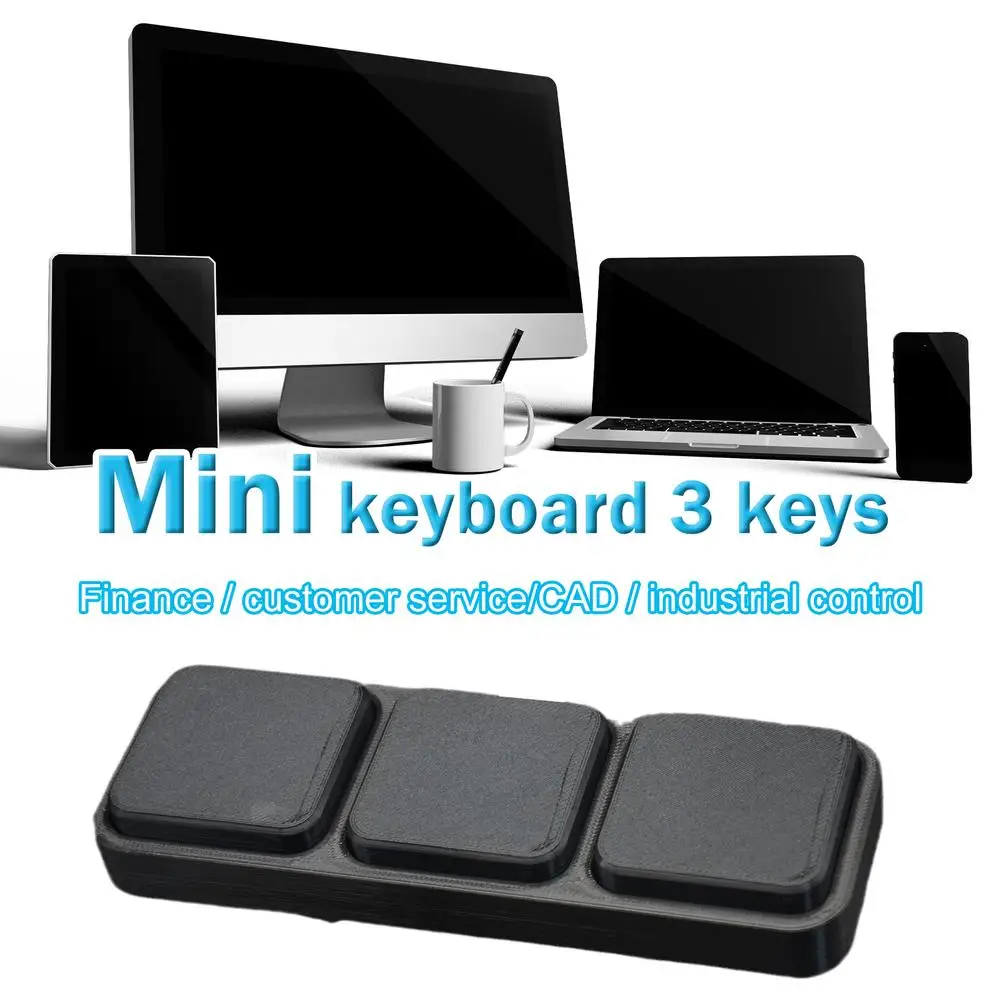 3 מפתחות גדול מפתח תיכנות מאקרו מותאמות אישית של מקלדת להעתיק ולהדביק הכפתור הגדול לפוטושופ המשחקים מקלדת מיני Macropad K0X3