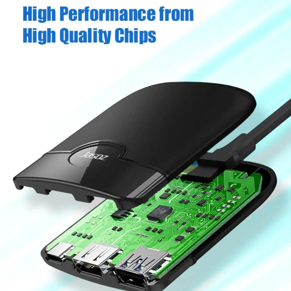 3 ב-1 Type-C תחנת עגינה מסוג-C ל-HDMI תואם ממיר משטרת USB 3.0 HUB טלוויזיה מתאם מתאים לעבור