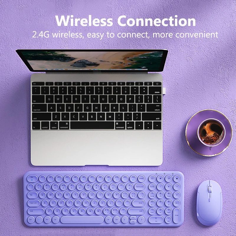 2.4 G מקלדת ועכבר אלחוטיים ערכת עבור Macbook נייד מחשב גיימר מחשב שקט ארגונומי קסם משחקים מקלדת עכבר אלחוטי