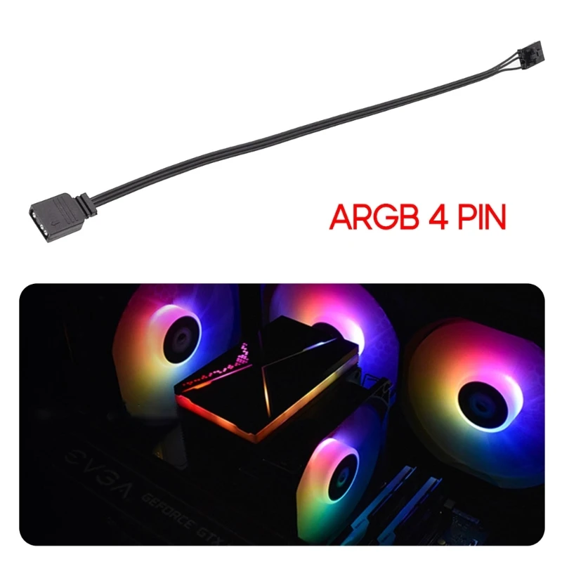 על Corsair RGB תקן ARGB 4-Pin 5V מתאם מחבר RGB כבל מאריך 25cm