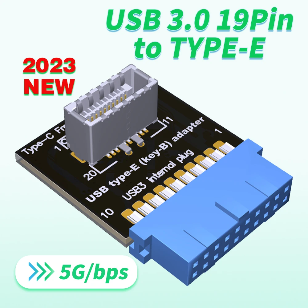 2023 חדש USB 3.0 19PIN להקליד-E כרטיס מתאם לוח 5G/bps על המחשב לוחות אם עם 19PIN ממשק ADT F9P
