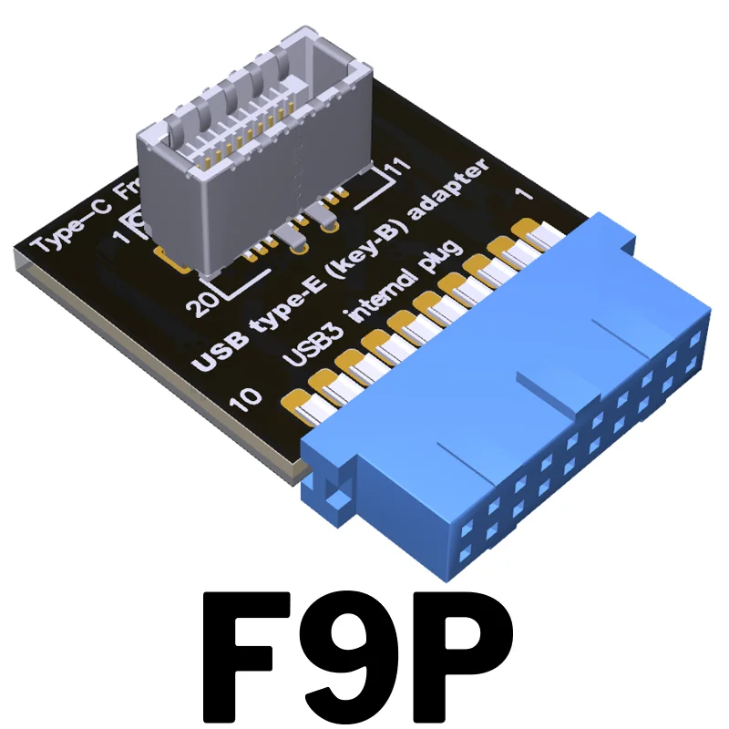 2023 חדש USB 3.0 19PIN להקליד-E כרטיס מתאם לוח 5G/bps על המחשב לוחות אם עם 19PIN ממשק ADT F9P