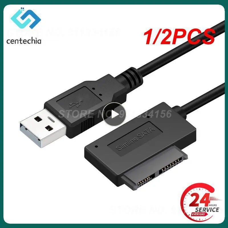 1/2PCS המחברת USB 2.0 ללכת מיני Sata II 7 + 6 13Pin מתאם ממיר טלוויזיה בכבלים voor נייד CD/DVD ROM דק נסיעה כבל נתונים