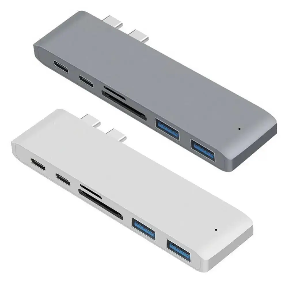 USB C-Hub 7 1 סוג C 3.1 ל-4K, HDMI-מתאם תואם עם RJ45 SD/TF קורא כרטיסים משטרת מהר תשלום עבור MacBook המחברת