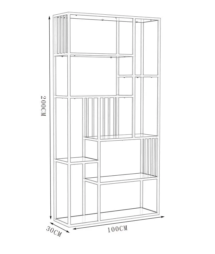 נורדי הביתה הסלון, חדר השינה מדף הספרים קומה ברזל פשוטים המשרד ארון לאחסון