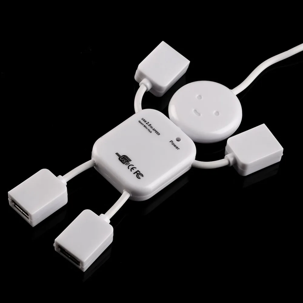 2019 החדש דמוי אדם 4 Port Hub USB במהירות גבוהה 2.0 מפצל כבל מתאם עבור מחשב נייד זרוק משלוח