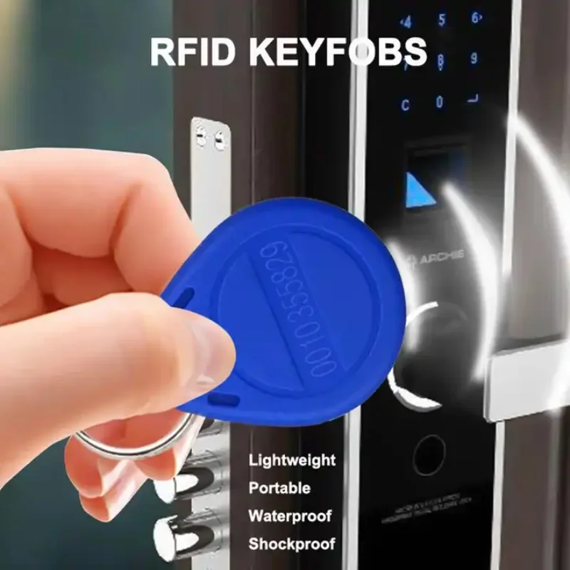 10pcs EM4100 125khz ID Keyfob תג RFID Tags llaveros llavero פורטה Chave כרטיס מדבקה Fob מפתח טבעת אסימון קרבה שבב TK4100