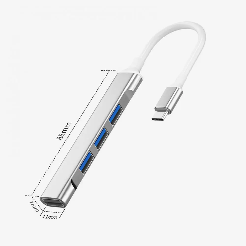 רכזת USB 4 In 1 מהירות גבוהה נהיגה חינם מהר פיזור חום העברת קבצים מסוג-C USB 3.0 תחנת עגינה מתאם PC אביזרים