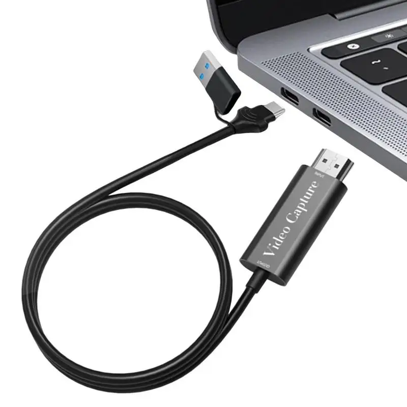 USB הכפול בנמל ממיר כבלים רכזת Full HD 4K 60HZ וידאו AV Video Grabber כבל מתאם עבור המחשב שיא זרימה