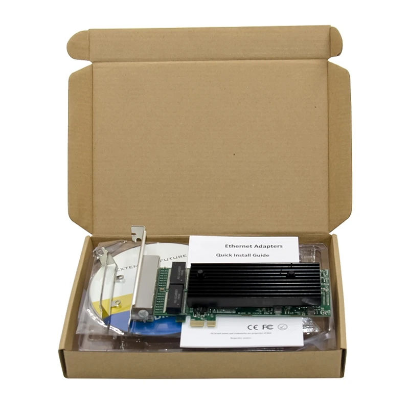 PCI-E Quad-יציאת RJ45 שרת 1X Pcie X1 82576 שבב 10/100/1000Mbps Lan 4 Port Gigabit Server כרטיס רשת לשרת כרטיס רשת קיט