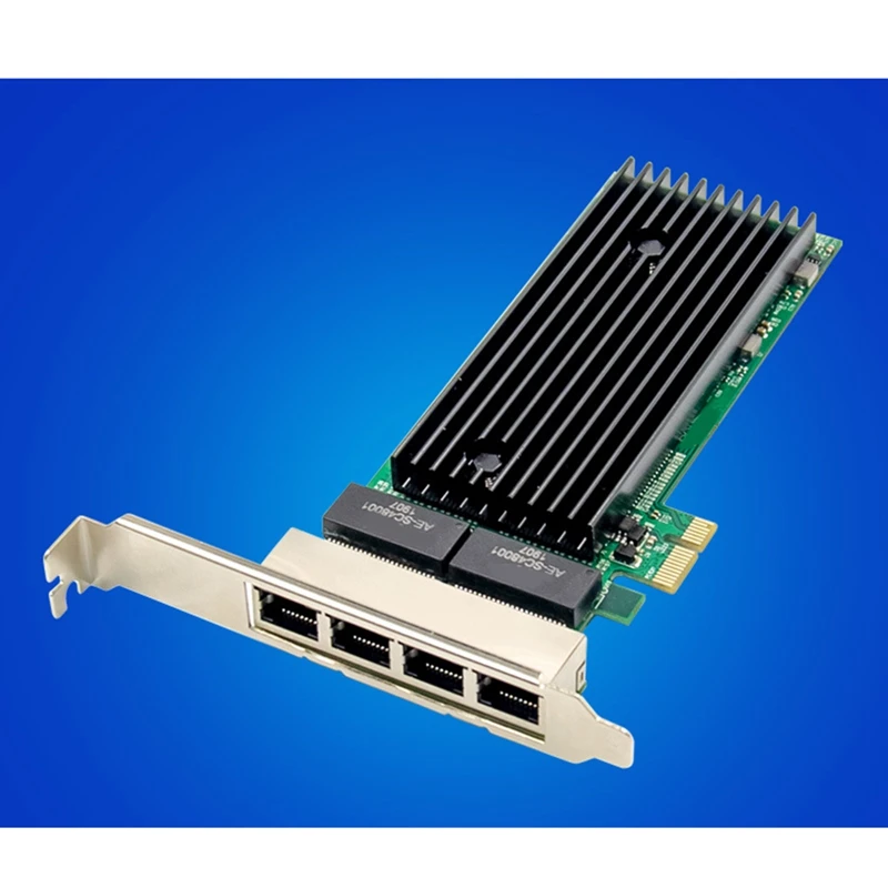 PCI-E Quad-יציאת RJ45 שרת 1X Pcie X1 82576 שבב 10/100/1000Mbps Lan 4 Port Gigabit Server כרטיס רשת לשרת כרטיס רשת קיט