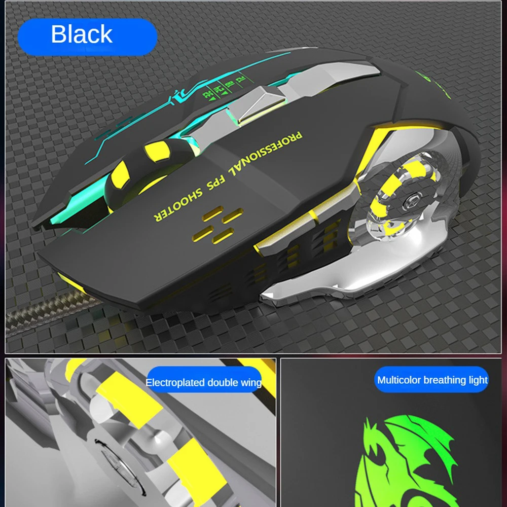 7-צבע נשימה אור תכנות עכברים משחקים יציב הצלחת התחתונה שקט לחץ על ספורט אלקטרוני המשחק עכבר-6 הכפתורים 3500dpi ארגונומי X6