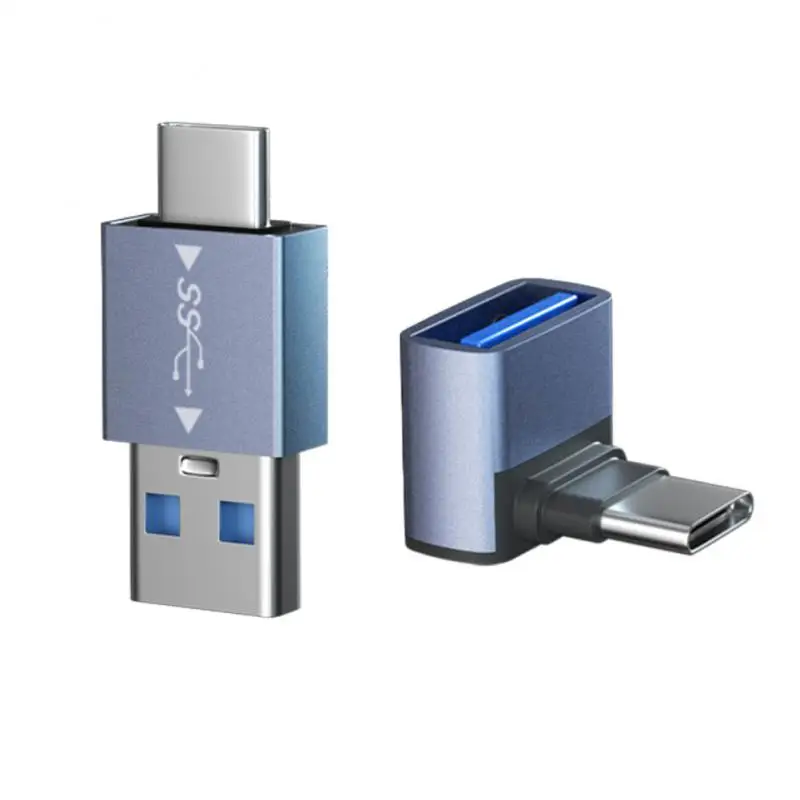 1~5PCS USB 3.1 Type-C מתאם OTG 90 מעלות מרפק מהיר טעינת מטען ממיר USB3.1 USBC נתונים מתאם 10Gbps על