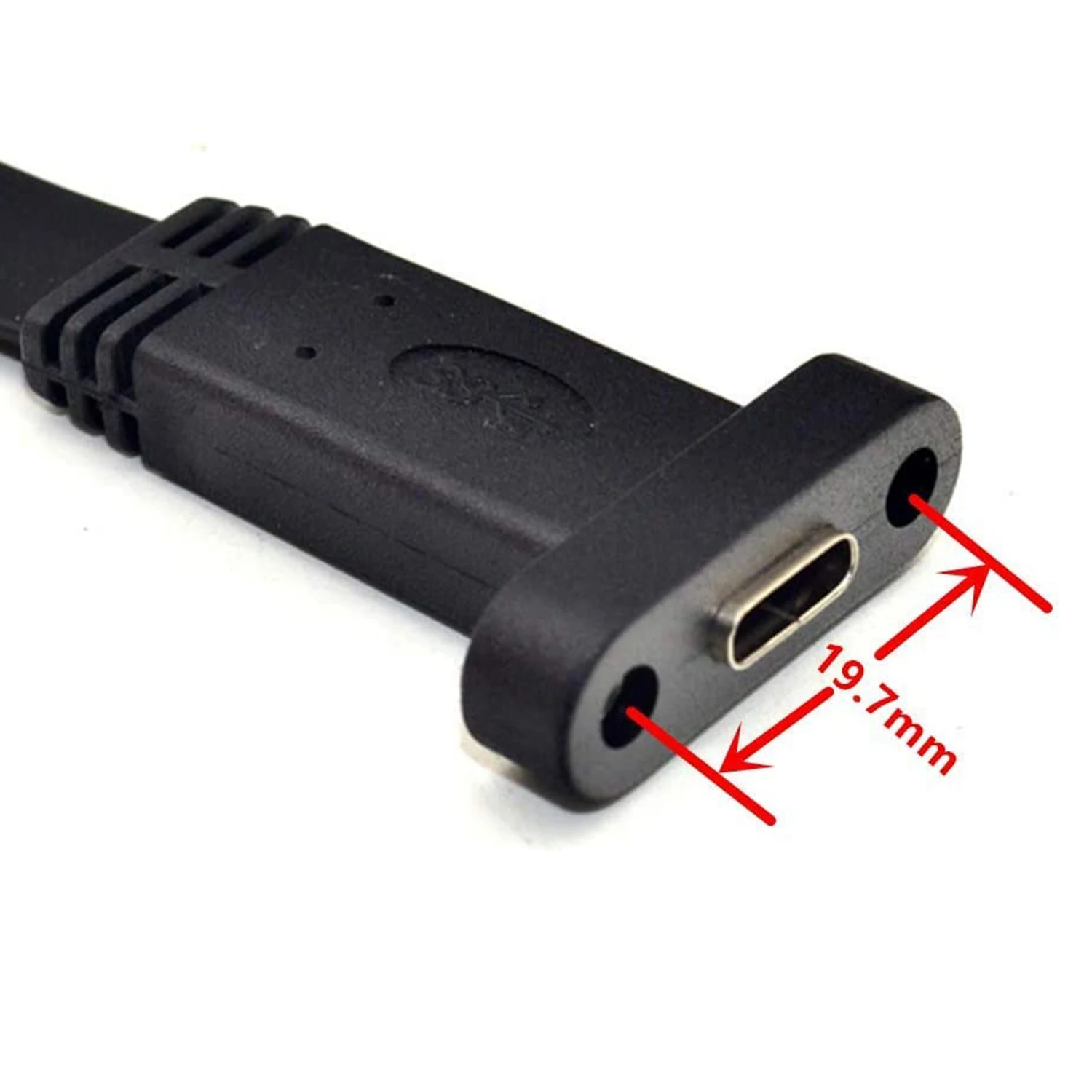 USB 3.1 Type C פנל קדמי כותרת כבל מאריך,סוג E ל-USB 3.1 Type C כבל פנימי כבל מתאם,עם פנל(50 ס 