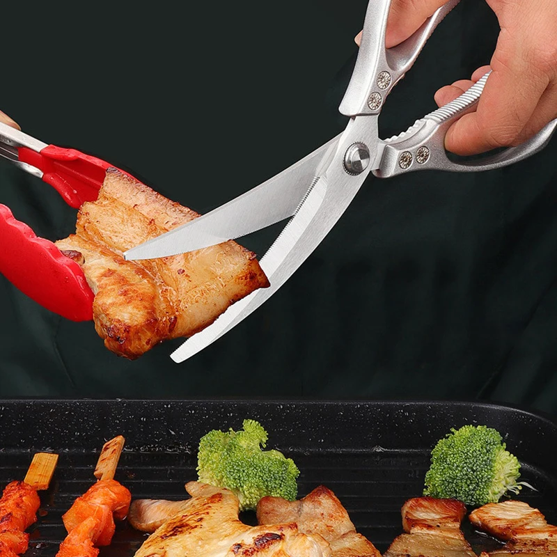 המטבח מספריים ברביקיו מספריים עוף עצם מטבח שירס דגים קאטר נירוסטה מספריים מידה לנקות לבשל הסכין