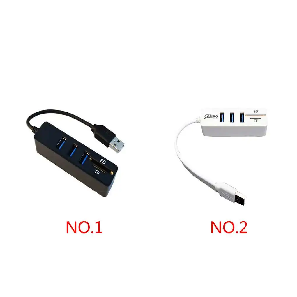 באיכות גבוהה 2 1 3 יציאת USB 2 0 HUB ספליטר קורא כרטיסי SD TF מיקרו SD למחשב נייד מחשב ציוד היקפי אביזרים