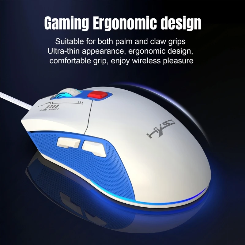 חוט עכבר המשחקים כבל USB RGB המשחקים האולטרה חלת דבש העכבר 7200DPI לתכנות המשחק עכבר מחשב PC