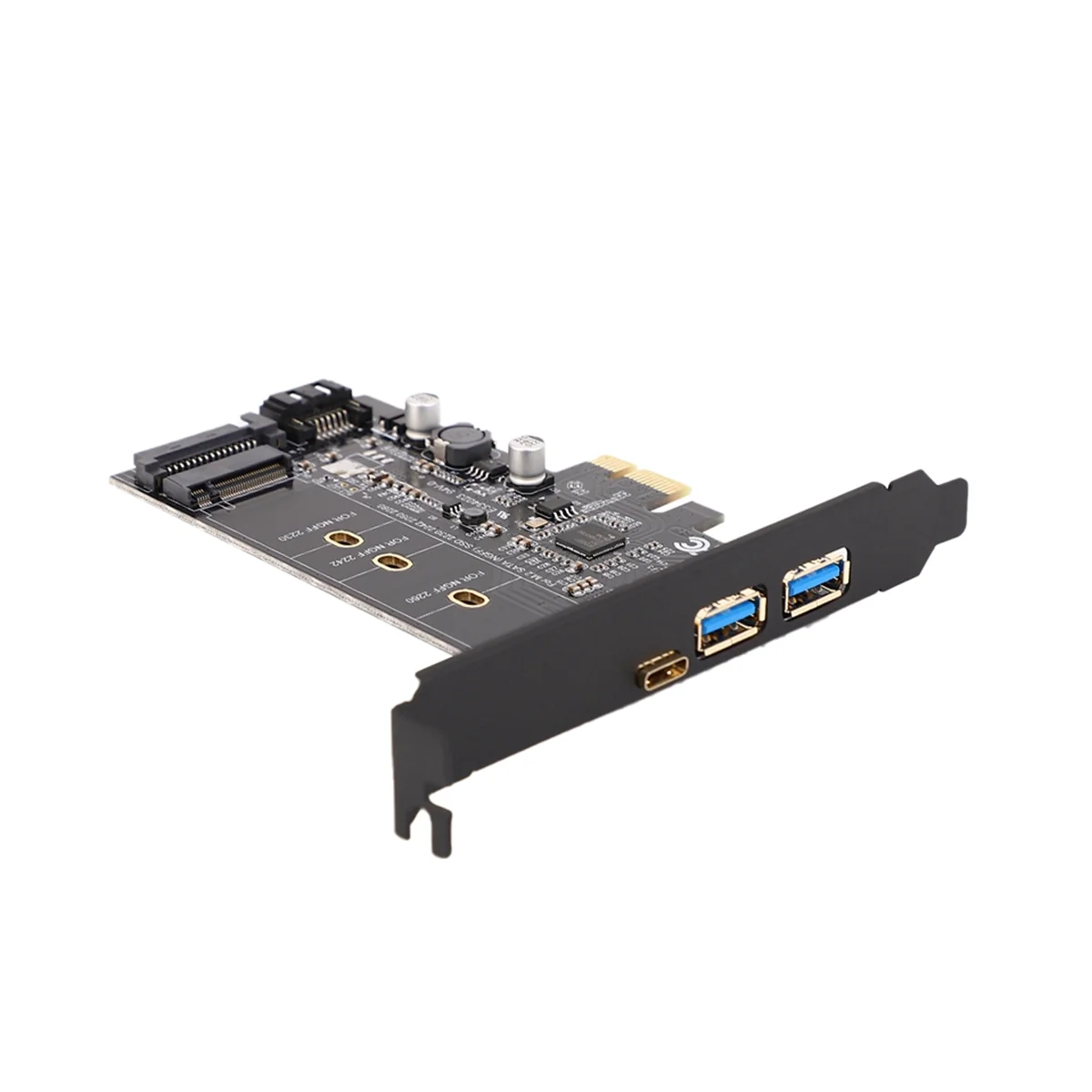 Dual USB 3.0 & Type-C M. 2 PCIe מתאם M2 SSD SATA מקש B כדי PCI-E 3.0 ממיר קמה כרטיס 2280 2260 2242 2230 NGFF