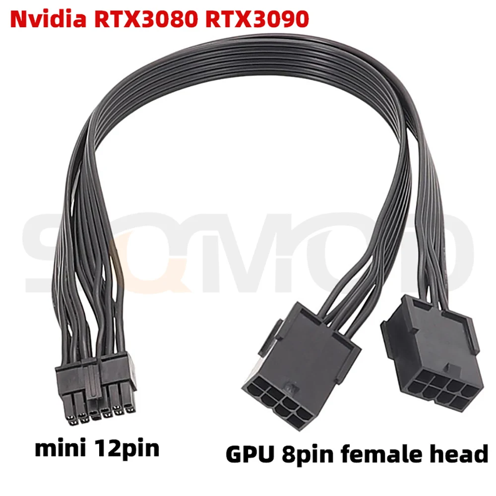 GPU כבלים NIVIDIA RTX3080 RTX3090 12pin gpu כבל כפול 6pin/8pin כדי 12pin 12VHPWR GPU כבל מתאם 30cm 18AWG