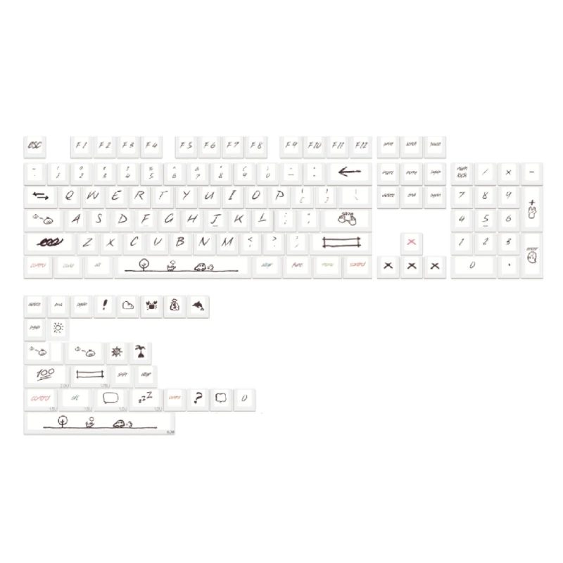 131 מפתחות בסגנון Keycap עבור Mx Mechanical Gaming Keyboard PBT Keycaps DIY