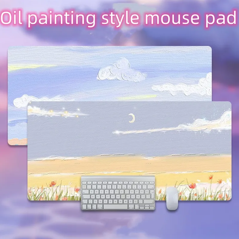ציור שמן השולחן מחצלת על דיפ פורסט Firewatch נייד גיימר Gaming Mousepad משטח עכבר גדול נעילת קצה המקלדת קטנה השולחן מחצלת 