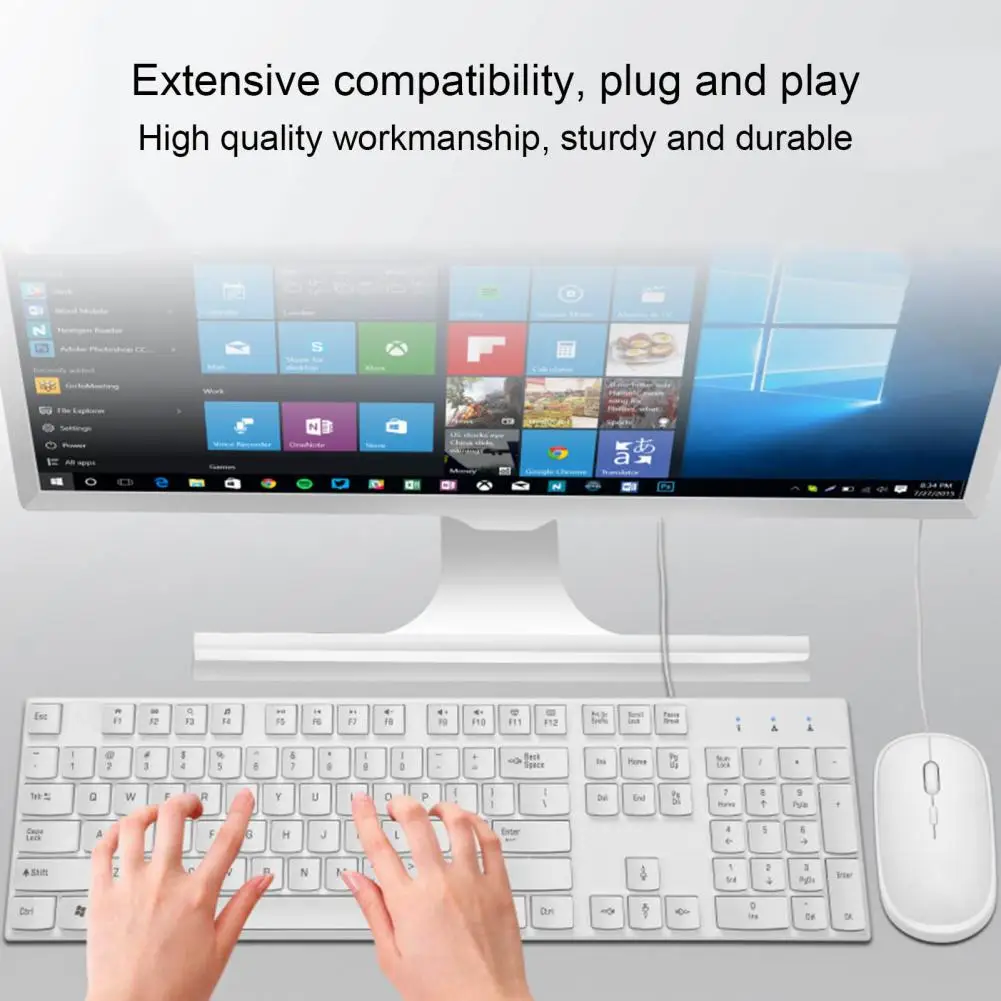 2Pcs/Set המחברת עכבר מעולה סלים דיוק גבוה המשחקים מכניים מקלדת מחשב אביזר קווי עכבר עכבר USB