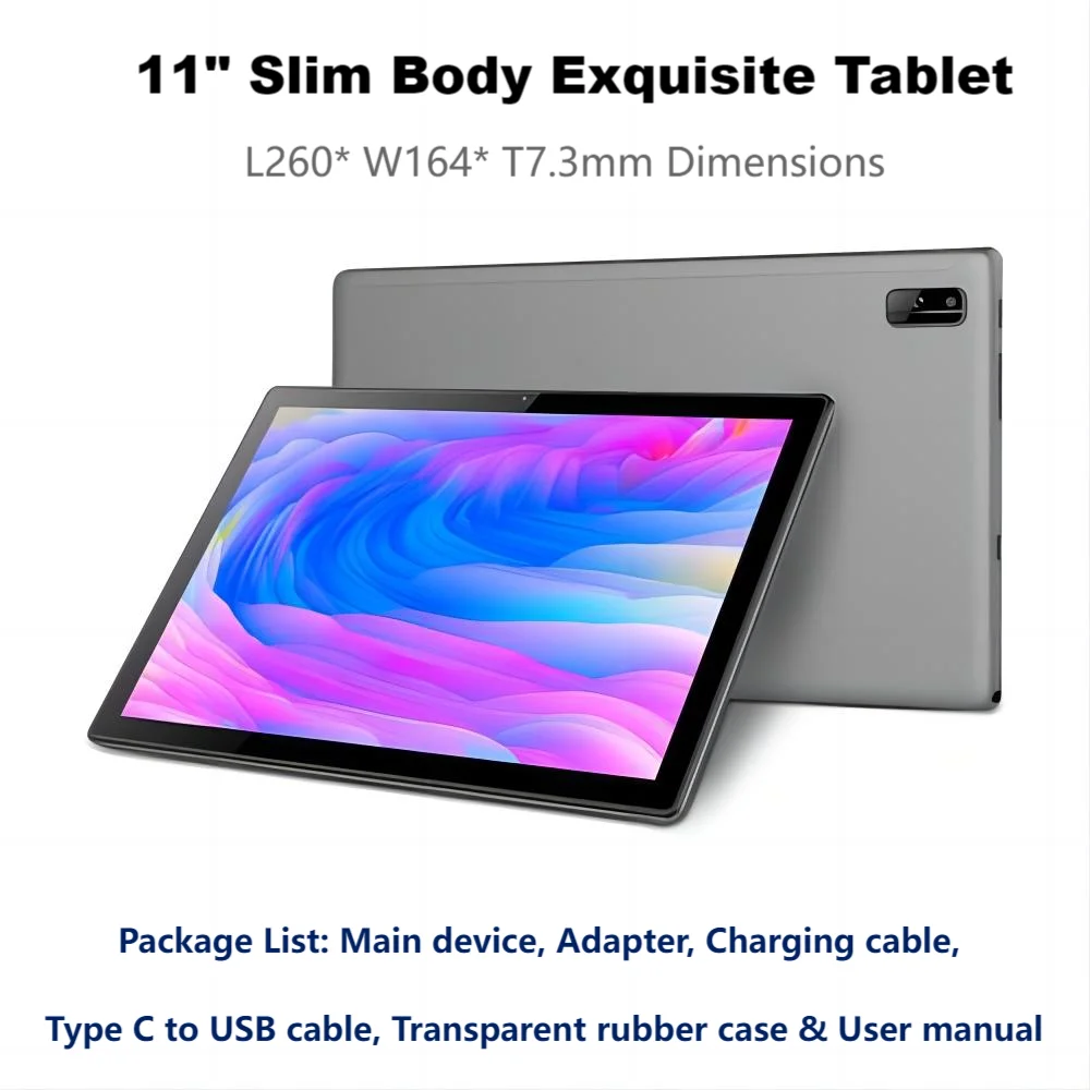 אוקטה-ליבה 11 אינץ אנדרואיד Tablet 4G SIM טבליות עם 6GB RAM 128GB אחסון 2000x1200 תצוגת HD מלאה WIFI Bluetooth Pad PC