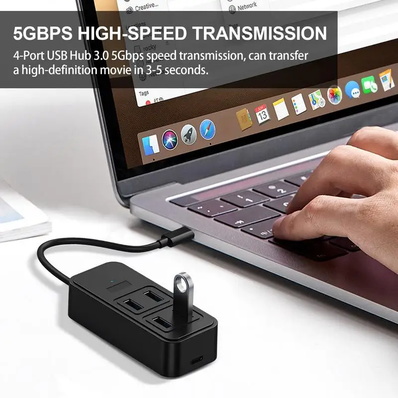 USB הרחבה רכזת 5-in-1 USB C נמל עם אספקת כוח 5Gbps USB 3.0 במהירות גבוהה USB הרחבה למחשב נייד פלאש כונן הדיסק