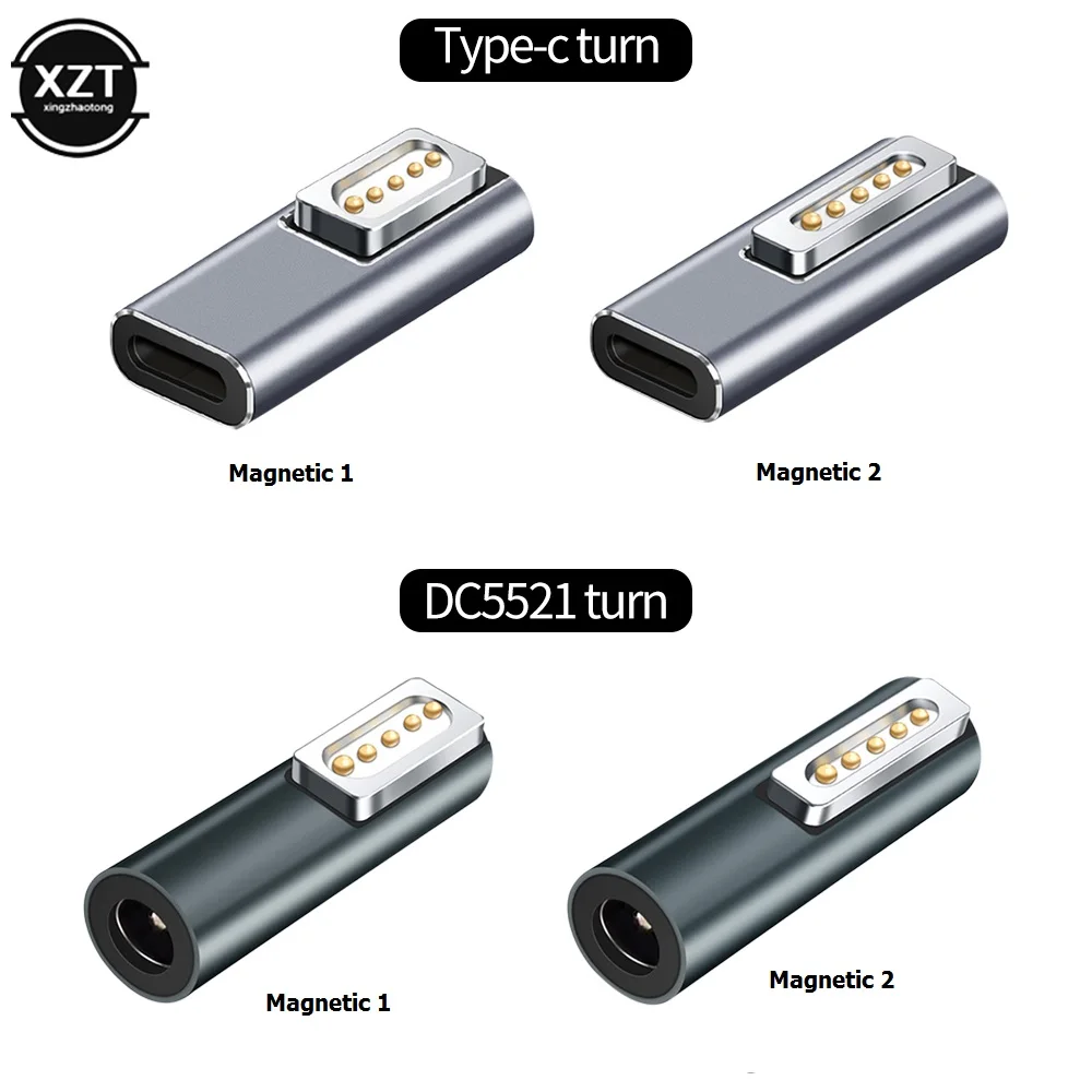 60W סוג C/DC5521 מגנטי USB משטרת מתאם עבור אפל Magsafe1/Magsafe2 ה-MacBook Air/Pro USB C נקבה טעינה מהירה תקע ממיר