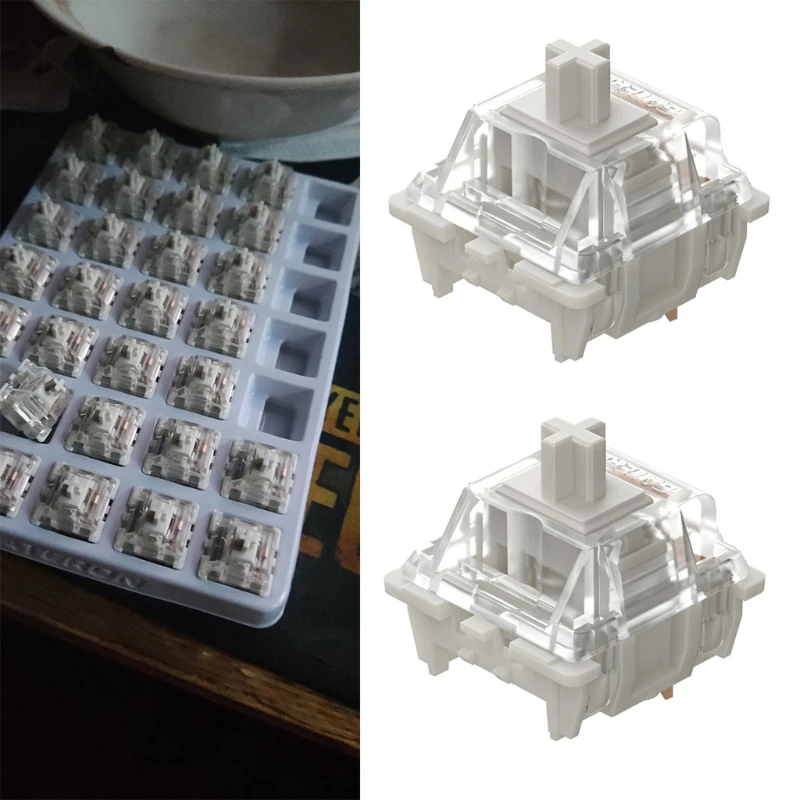 KX4A לבן הבורר 3-pin מפתח מתג דובדבן MX שווה DIY להחלפה מתג מכני Gaming Keyboard