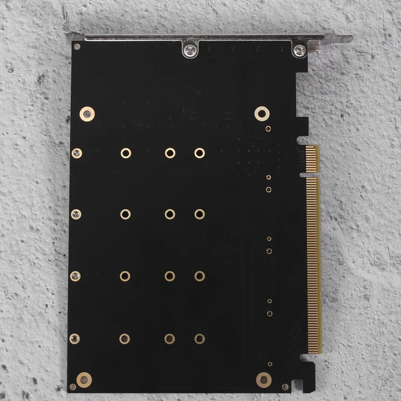 PCIE 4-Port-M. 2 NVEM SSD כרטיס הרחבה למחשב לוח אם כונן הזיכרון המוצק כרטיס הרחבה