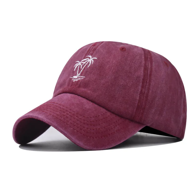 כובע בייסבול כובע Snapback צבע טהור כובע בייסבול עצי קוקוס מים כביסה כובע אביב סתיו כובע היפ הופ כובע מצויד