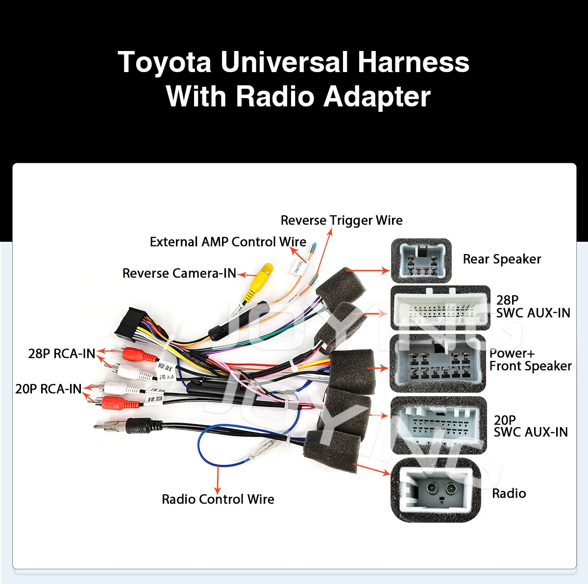 מיוחד רתמת חיווט עבור טויוטה רדיו במכונית מתאם חשמל כבל חשמל תקע הרדיו