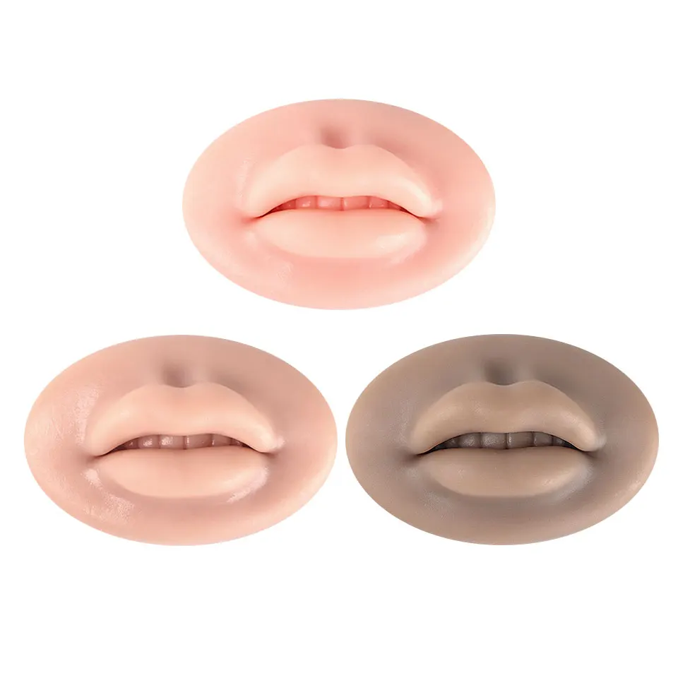 3D סיליקון קבוע איפור קעקוע אימון אימון עור מזוייף עין השפתיים הגבה הפנים Microblading קעקוע מכונת למתחילים